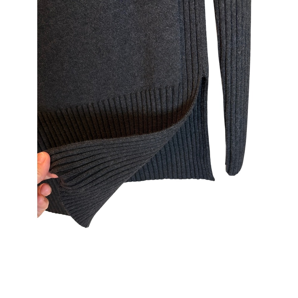 Smartwool Ripple Merino Wool Blend Ribbed Pullover Sweater Charcoal Gray S - Picture 4 of 5